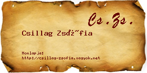 Csillag Zsófia névjegykártya