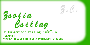 zsofia csillag business card